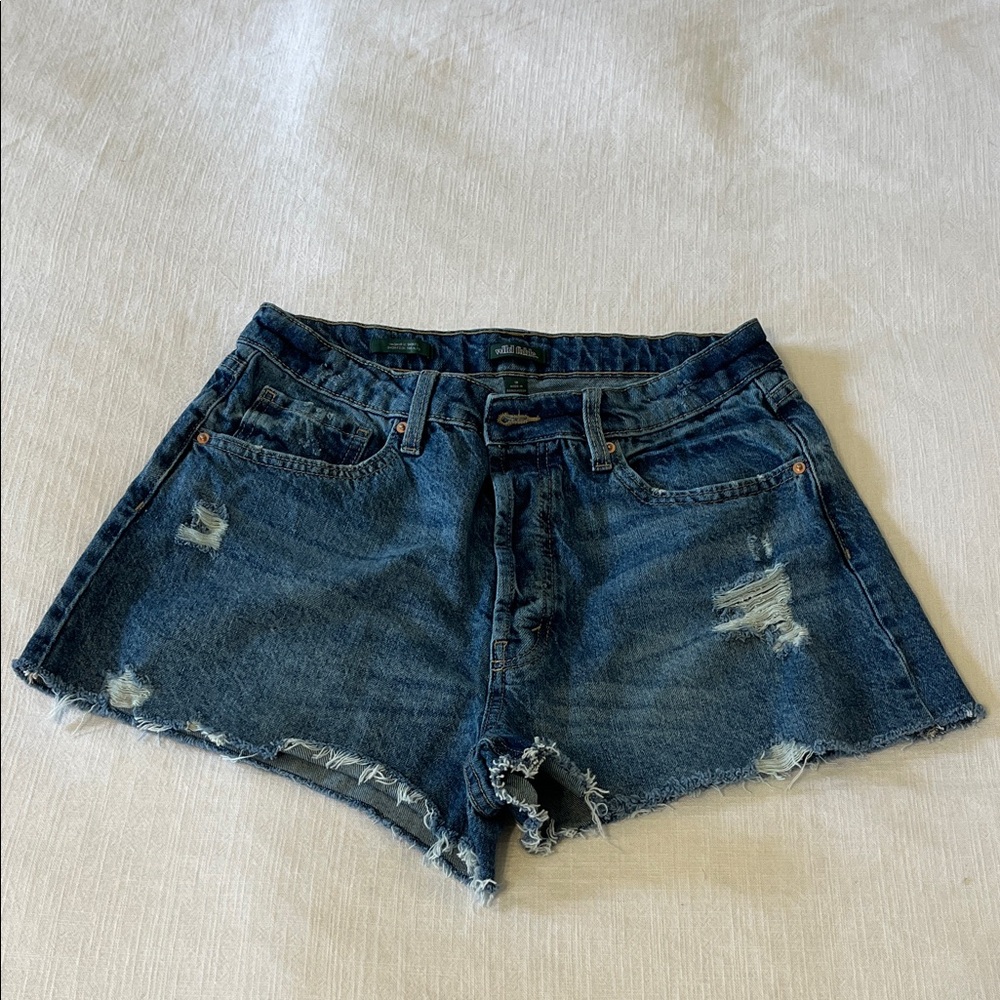 Wild Fable Blue Distressed Jean Shorts